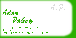 adam paksy business card